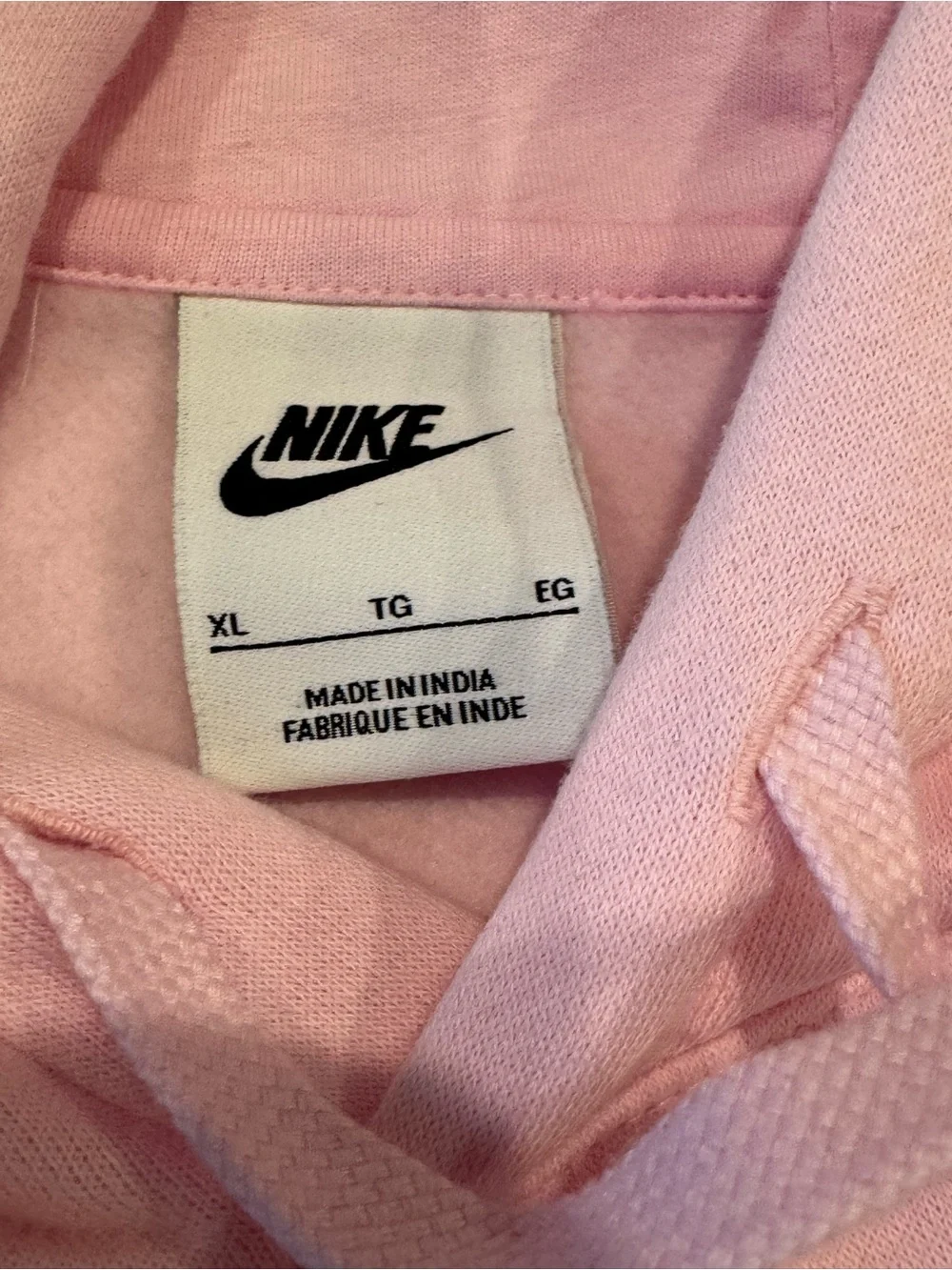 Nike Women’s Oversized Light Pink Crewneck Hoodie with Graphic Logo